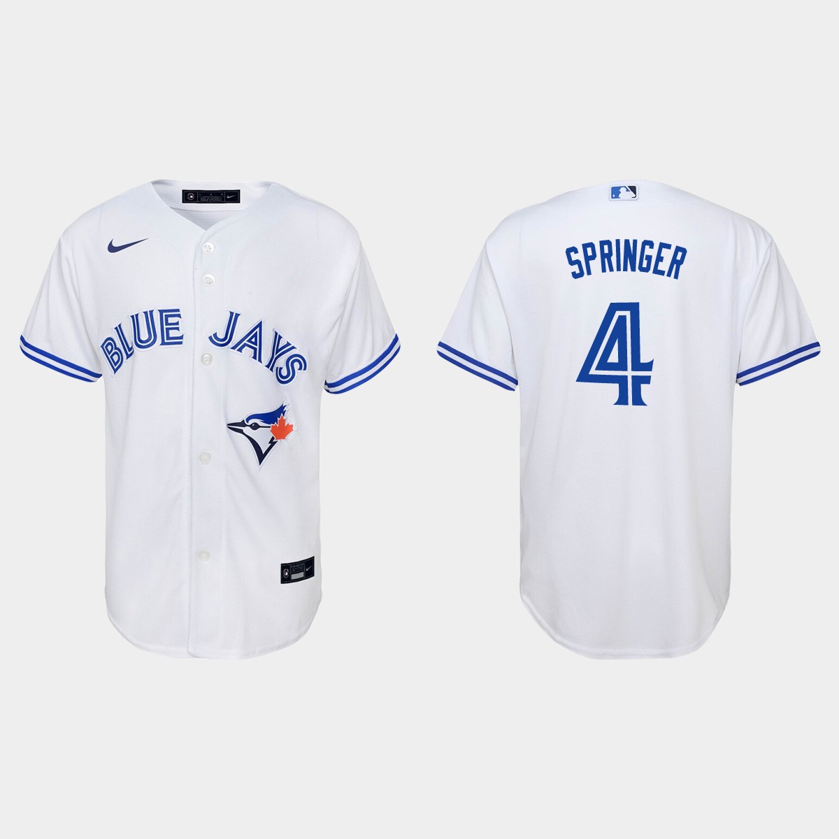 Youth Toronto Blue Jays #4 George Springer White Home Jersey