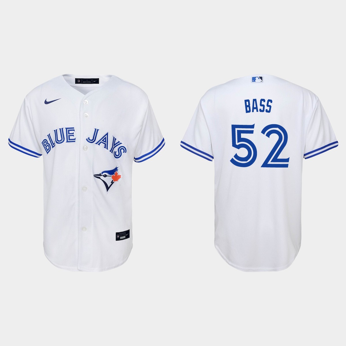 Youth Toronto Blue Jays Anthony Bass White Home Jersey