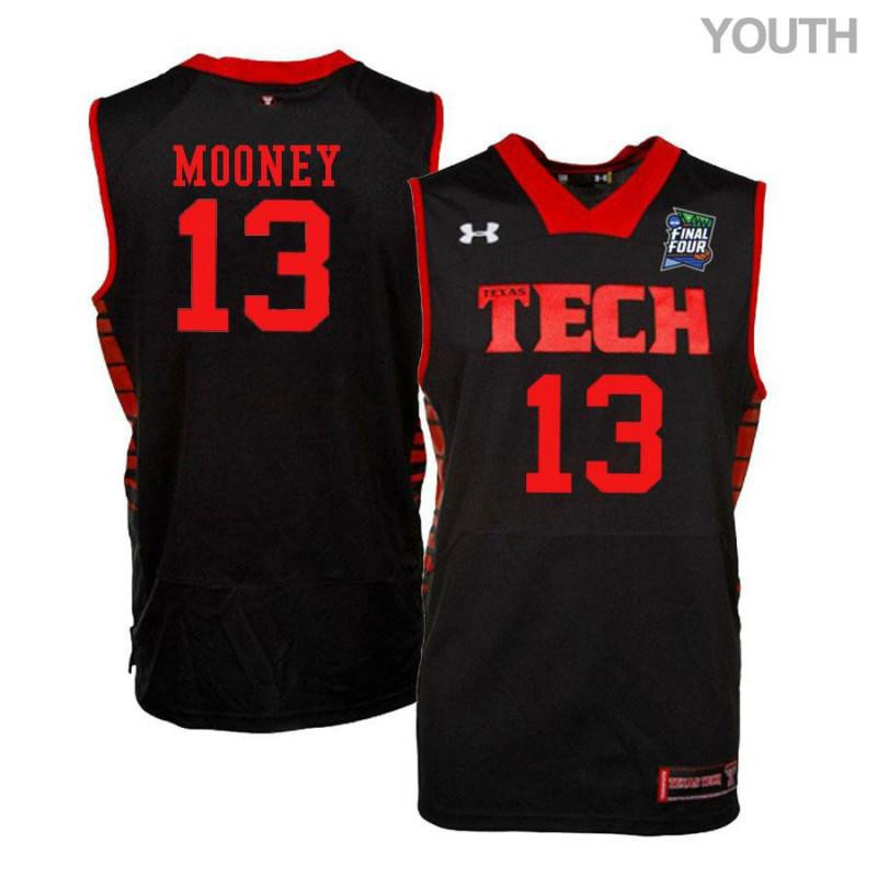 Youth Under Armour 13 Matt Mooney Black Texas Tech Red Raiders Basketball Stitched Jersey