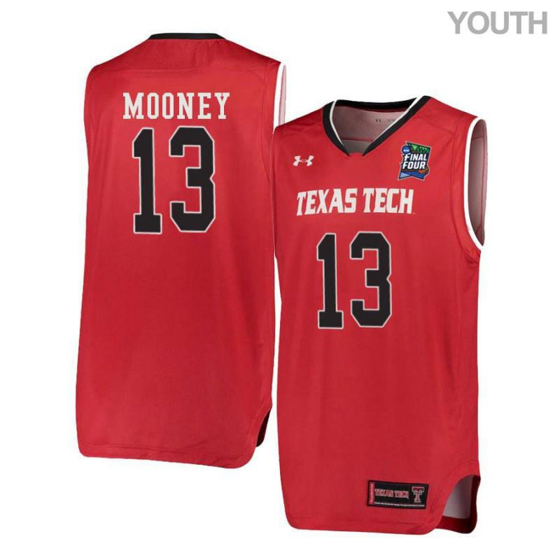 Youth Under Armour 13 Matt Mooney Red Texas Tech Red Raiders Basketball Stitched Jersey