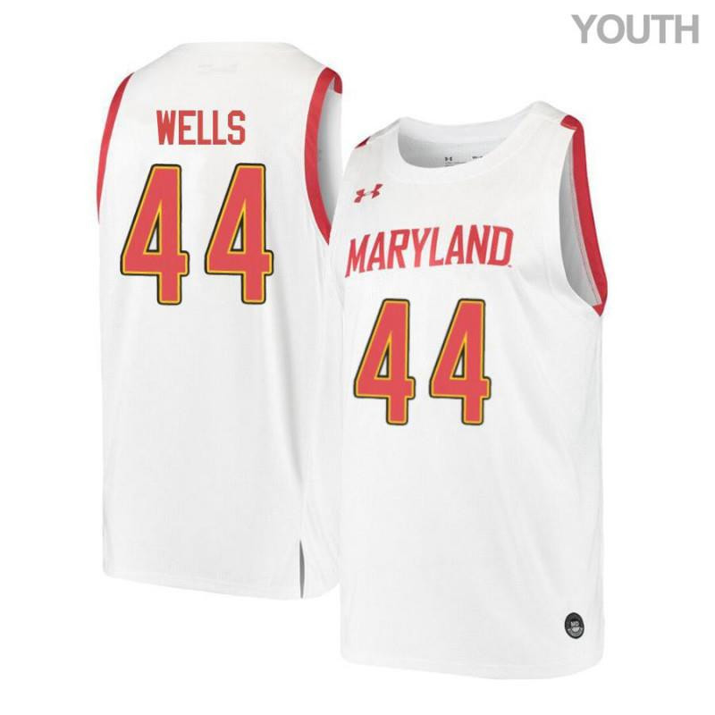 Youth Under Armour 44 Dez Wells White Retro Maryland Terrapins Basketball Stitched Jersey Youth Under Armour 44 Dez Wells White Retro Maryland Terrapins Basketball Stitched Jersey