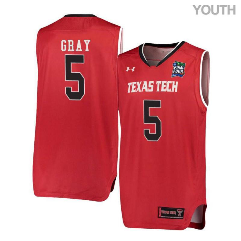 Youth Under Armour 5 Justin Gray Red Texas Tech Red Raiders Basketball Stitched Jersey Youth Under Armour 5 Justin Gray Red Texas Tech Red Raiders Basketball Stitched Jersey