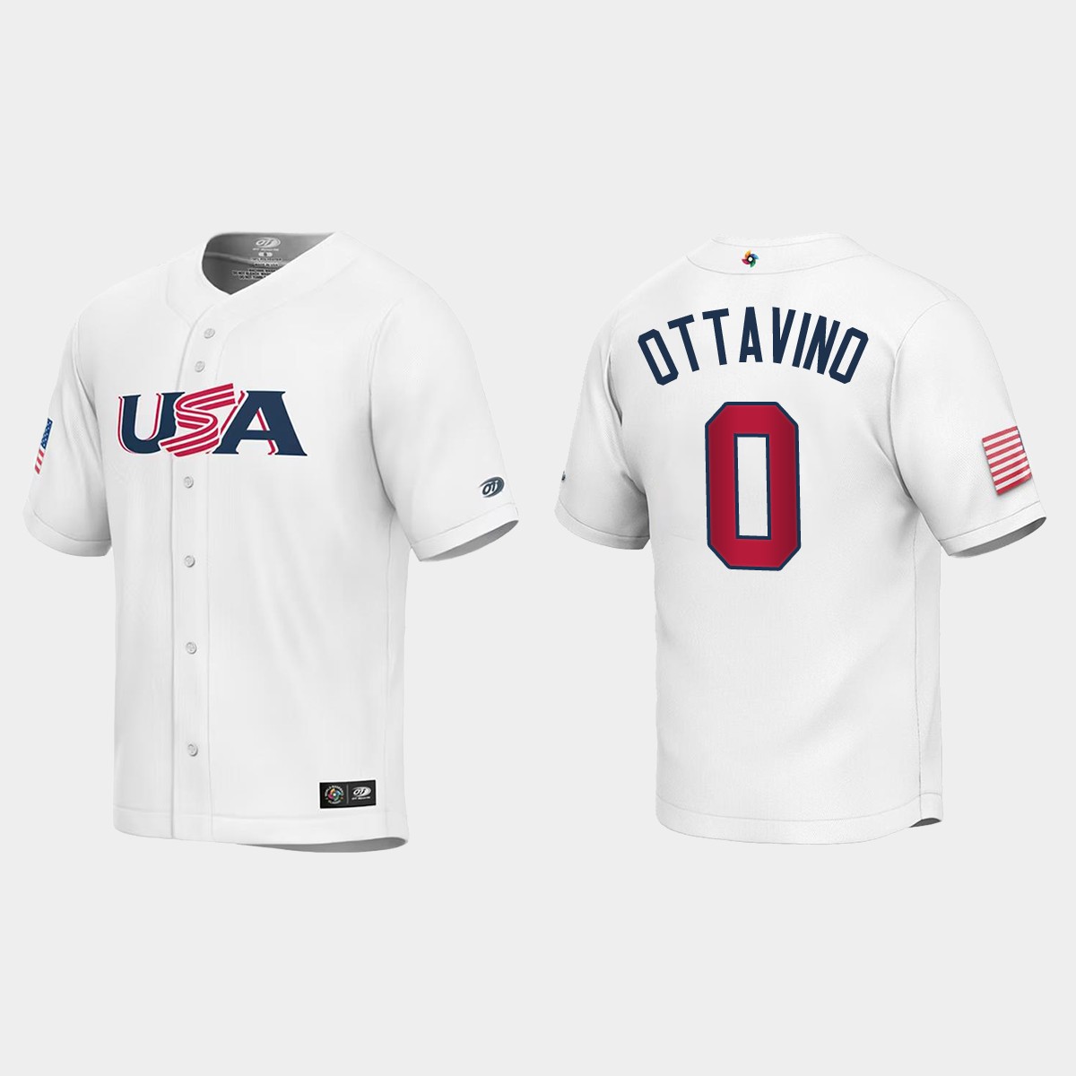 Youth USA Adam Ottavino White 2023 World Classic Jersey