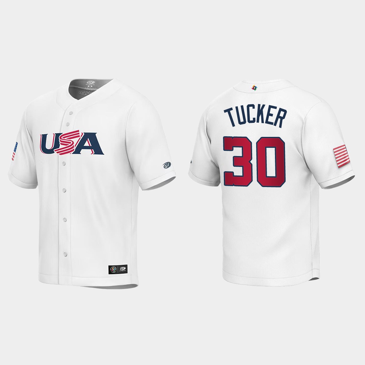 Youth USA Kyle Tucker White 2023 World Classic Jersey