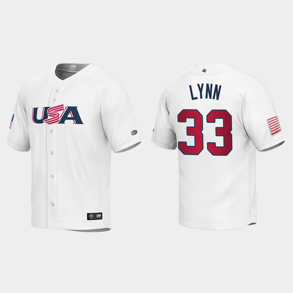 Youth USA Lance Lynn White 2023 World Classic Jersey