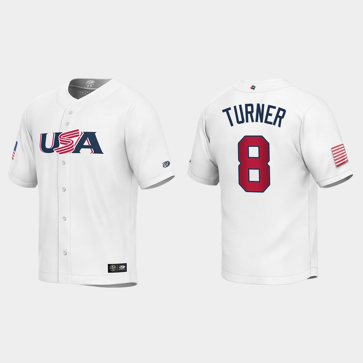 Youth USA Trea Turner White 2023 World Classic Jersey
