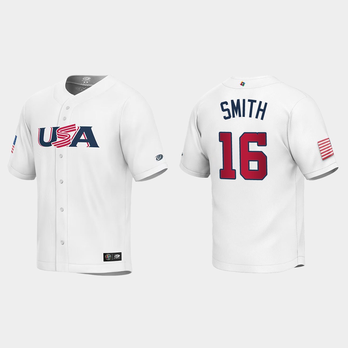 Youth USA Will Smith White 2023 World Classic Jersey