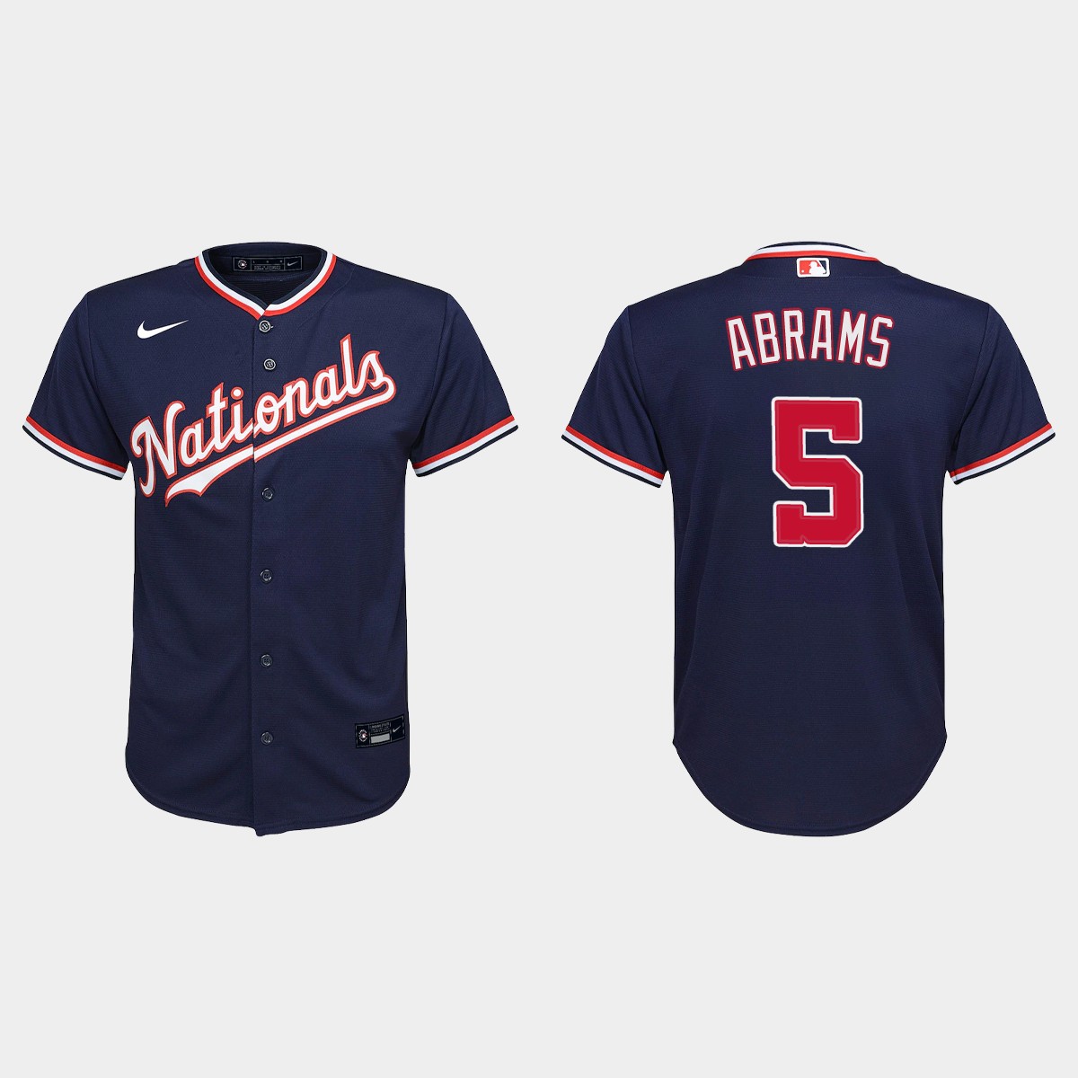 Youth Washington Nationals C.J. Abrams Navy Alternate Jersey