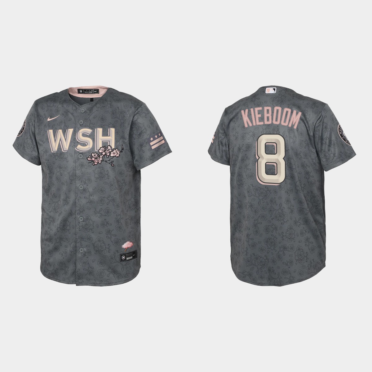 Youth Washington Nationals Carter Kieboom Gray 2022 City Connect Jersey