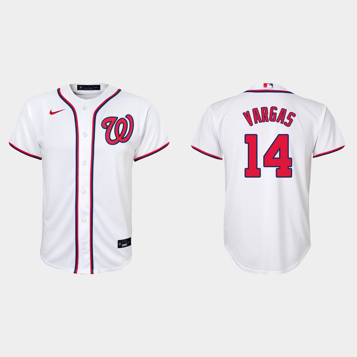 Youth Washington Nationals Ildemaro Vargas White Home Jersey