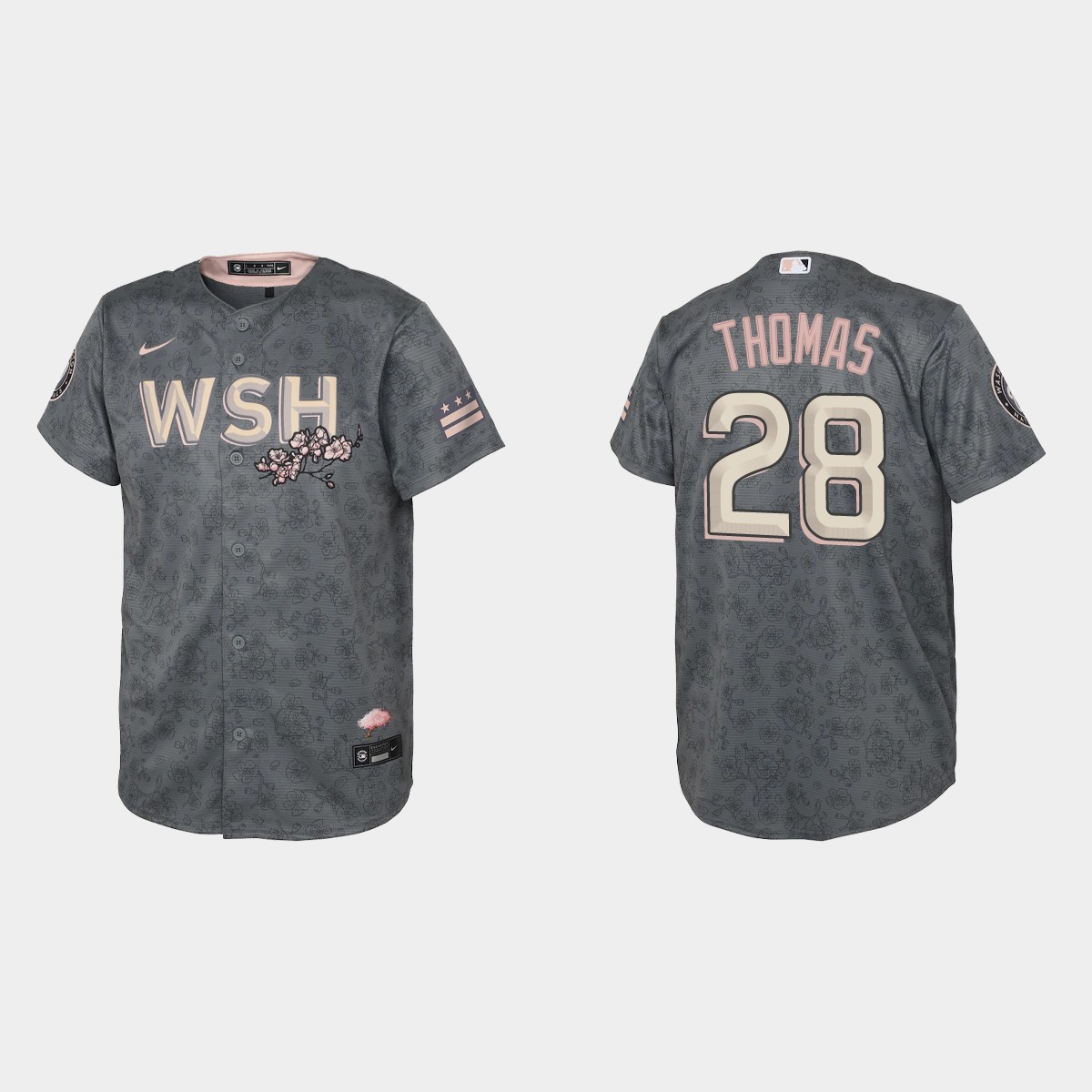 Youth Washington Nationals Lane Thomas Gray 2022 City Connect Jersey