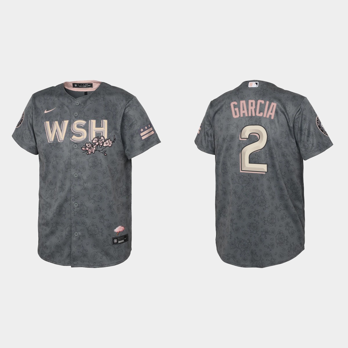 Youth Washington Nationals Luis Garcia Gray 2022 City Connect Jersey