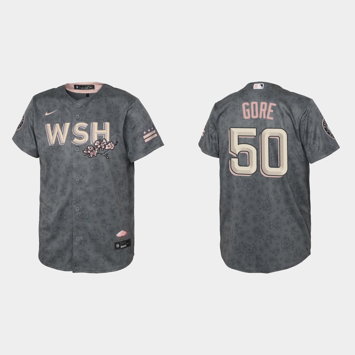Youth Washington Nationals MacKenzie Gore Gray 2022 City Connect Jersey