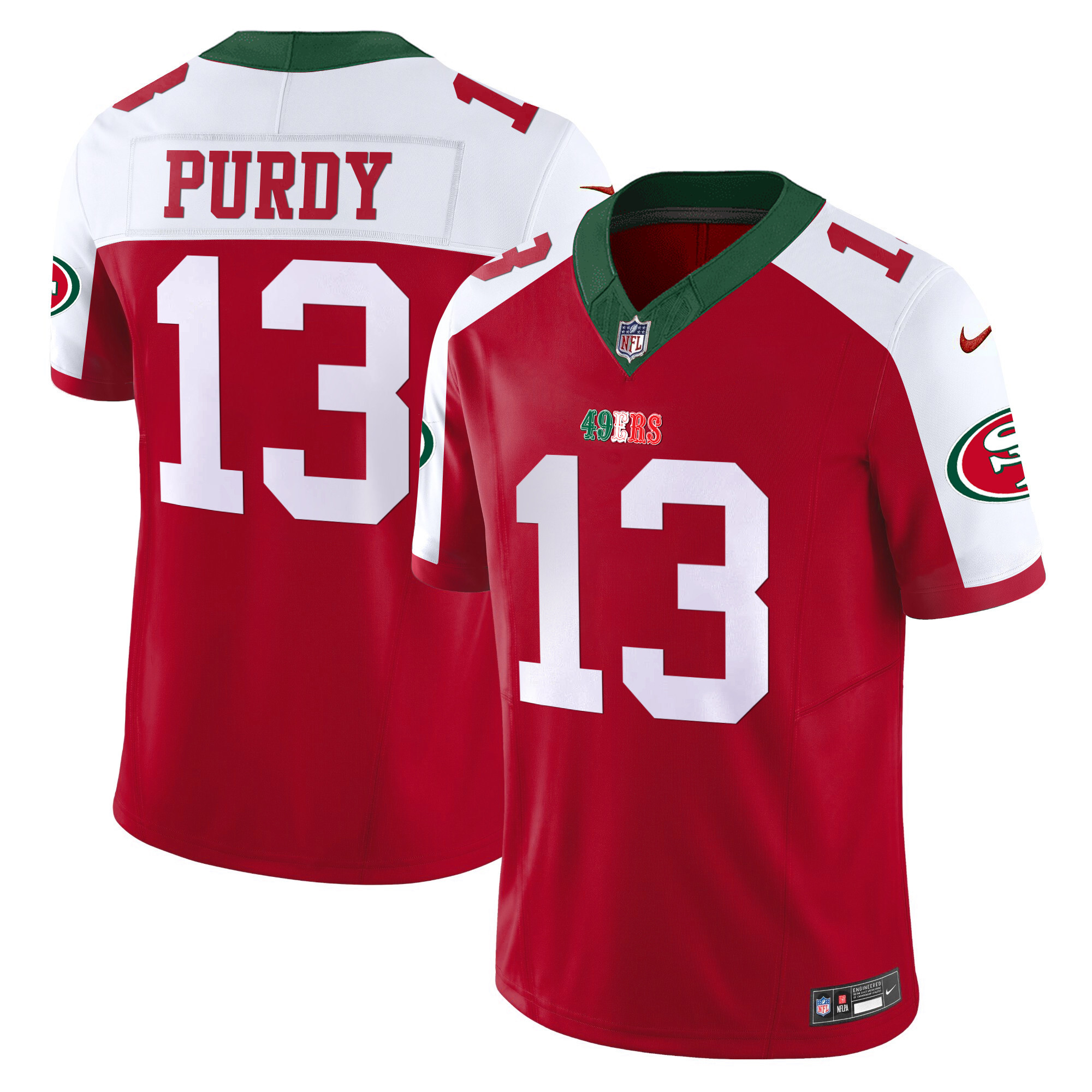 Youth's Brock Purdy San Francisco 49ers Mexico Vapor Red Alternate Jersey V2 - All Stitched