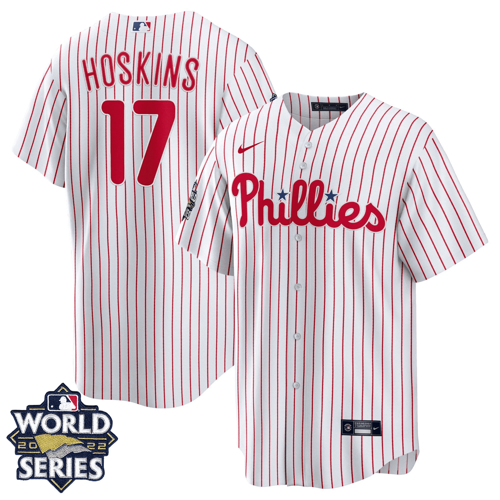 Youth's Rhys Hoskins Philadelphia Phillies Gold 2022 World Series Cool Home Jersey Limited- All Stitched