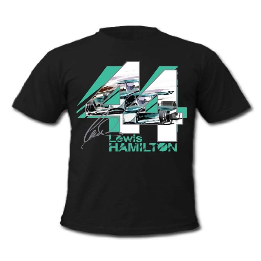 YPS F1 LEWIS HAMILTON 44 Grand Prix Formula One Mercedes Driver Signature T-Shirt YPS F1 LEWIS HAMILTON 44 Grand Prix Formula One Mercedes Driver Signature T-Shirt