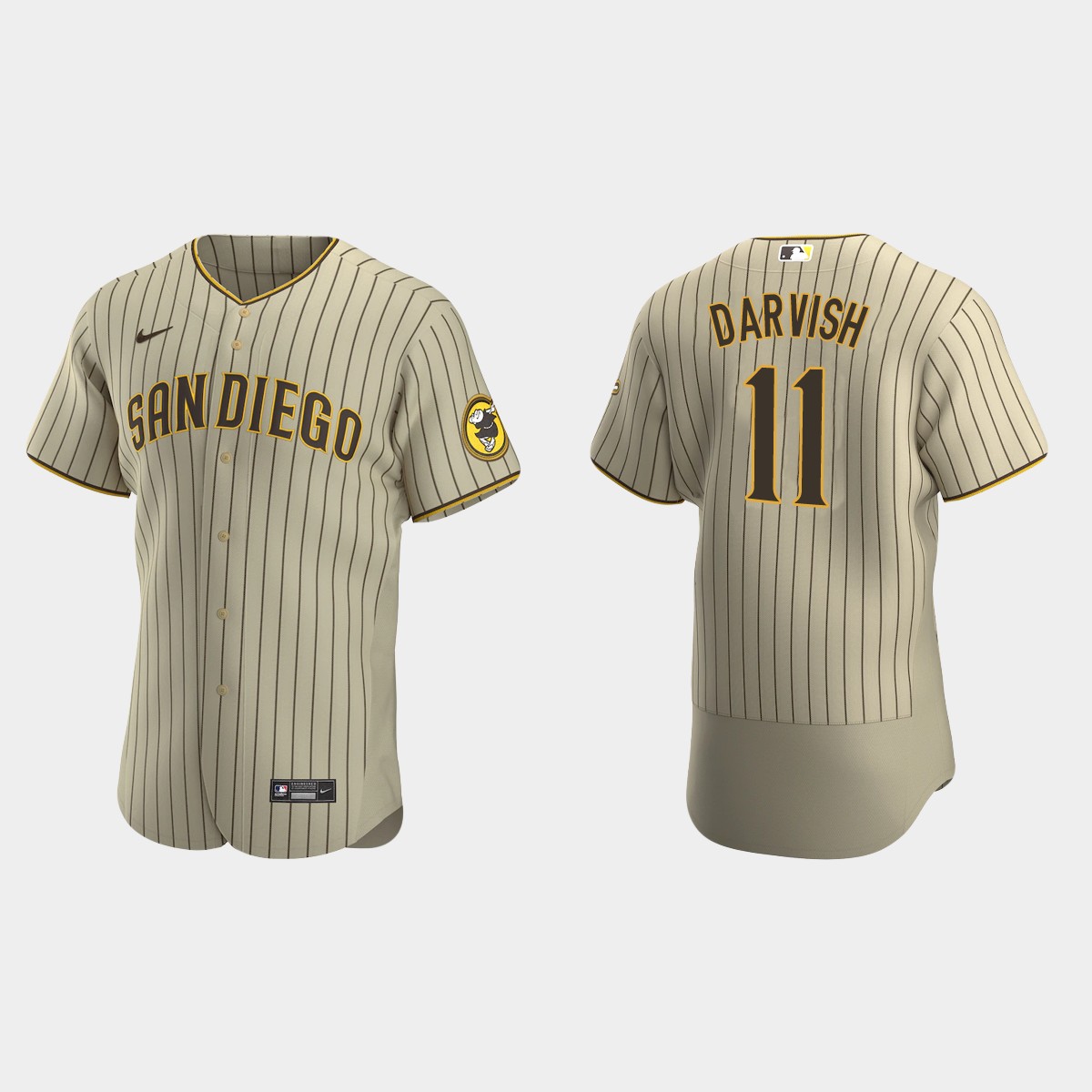 Yu Darvish #11 San Diego Padres Alternate Jersey - Sand Brown