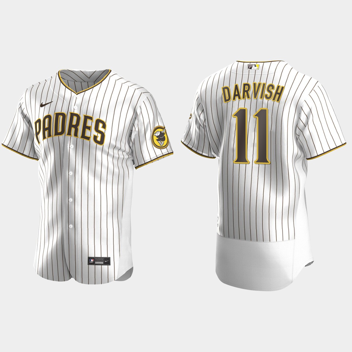 Yu Darvish #11 San Diego Padres Alternate Jersey - White Brown