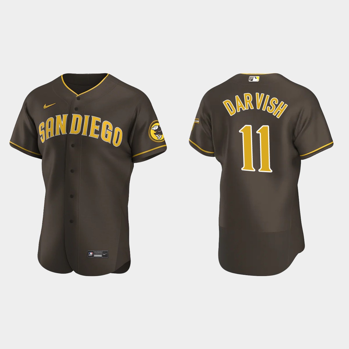 Yu Darvish #11 San Diego Padres Road Jersey - Brown