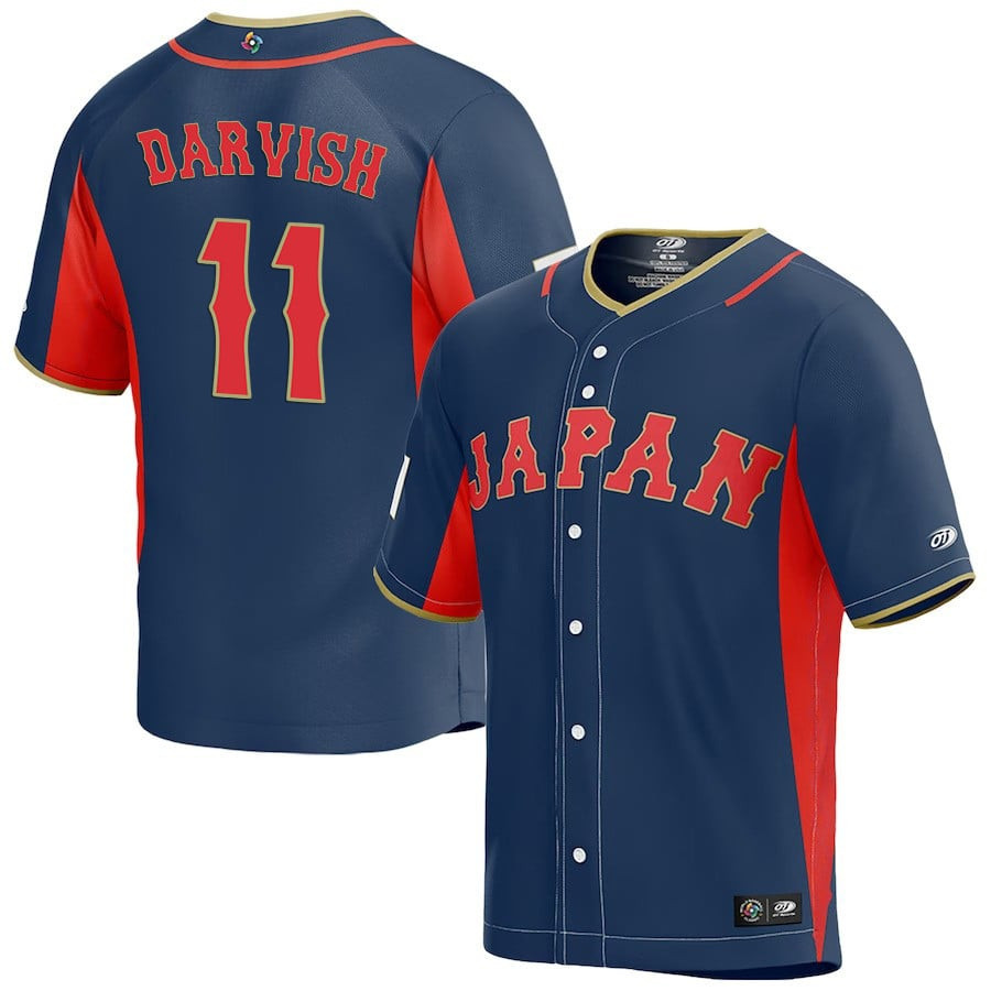 Yu Darvish 11 Japan Baseball 2023 World Baseball Classic Stitched Jersey – Navy Yu Darvish 11 Japan Baseball 2023 World Baseball Classic Stitched Jersey – Navy