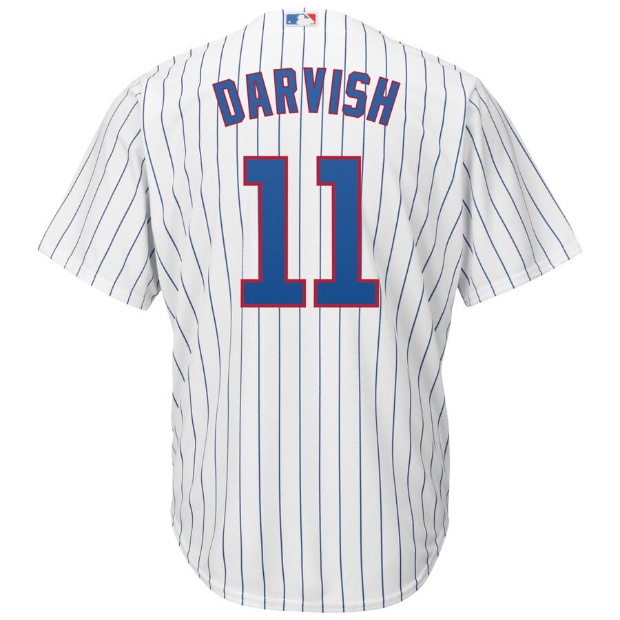 Yu Darvish Chicago Cubs Majestic Official Cool Base Player Stitched Jersey – White Royal Yu Darvish Chicago Cubs Majestic Official Cool Base Player Stitched Jersey – White Royal