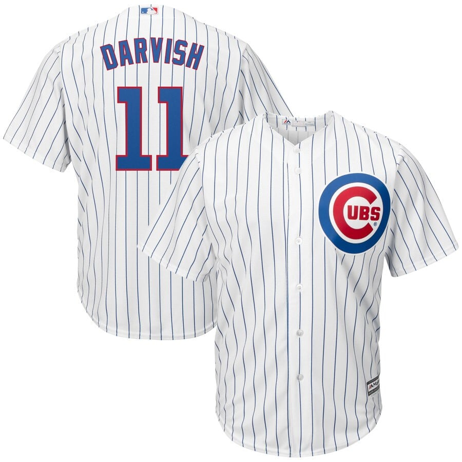Yu Darvish Chicago Cubs Majestic Official Cool Base Player Stitched Jersey – White/Royal Yu Darvish Chicago Cubs Majestic Official Cool Base Player Stitched Jersey – White/Royal