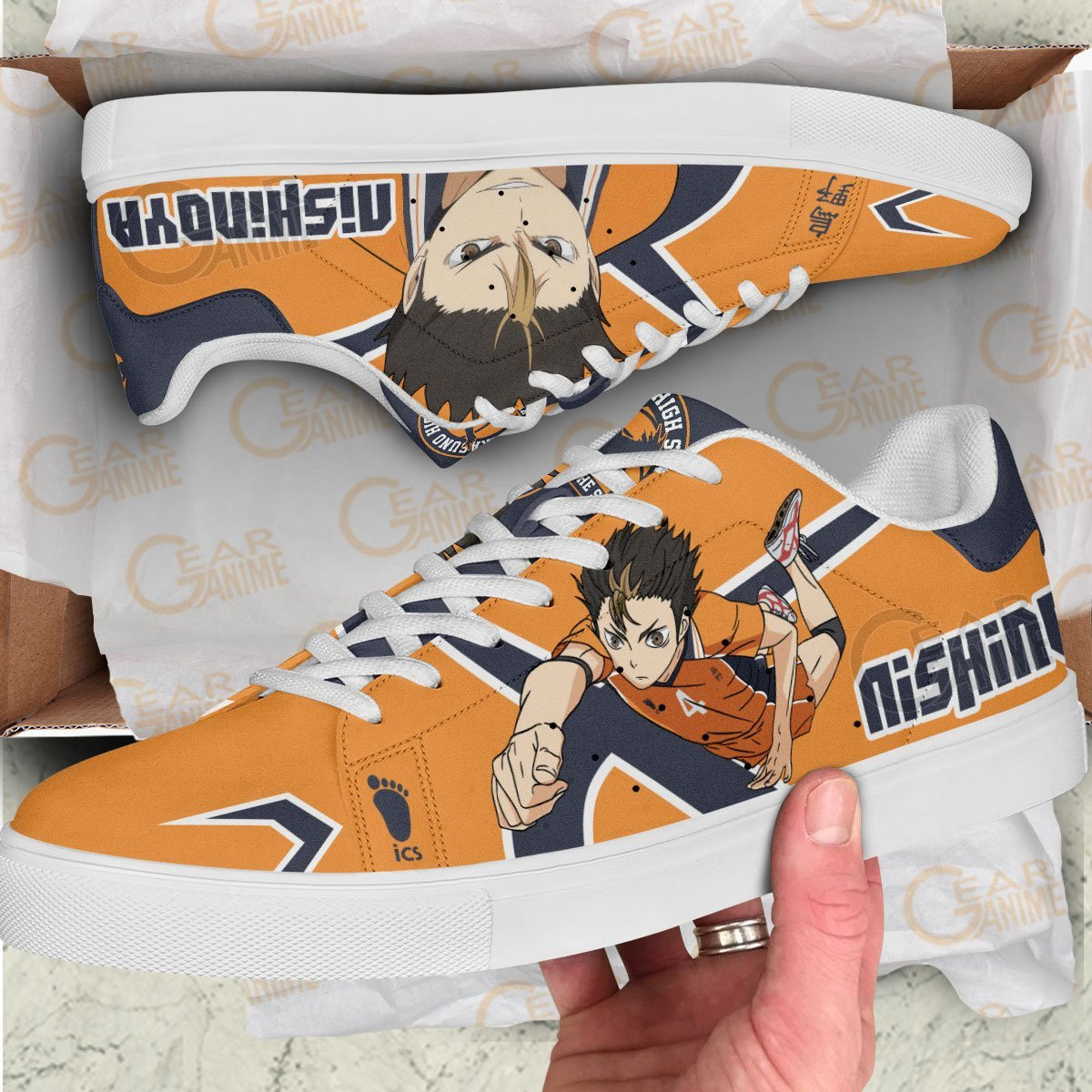 Yu Nishinoya Skate Shoes Custom Haikyuu Anime Shoes