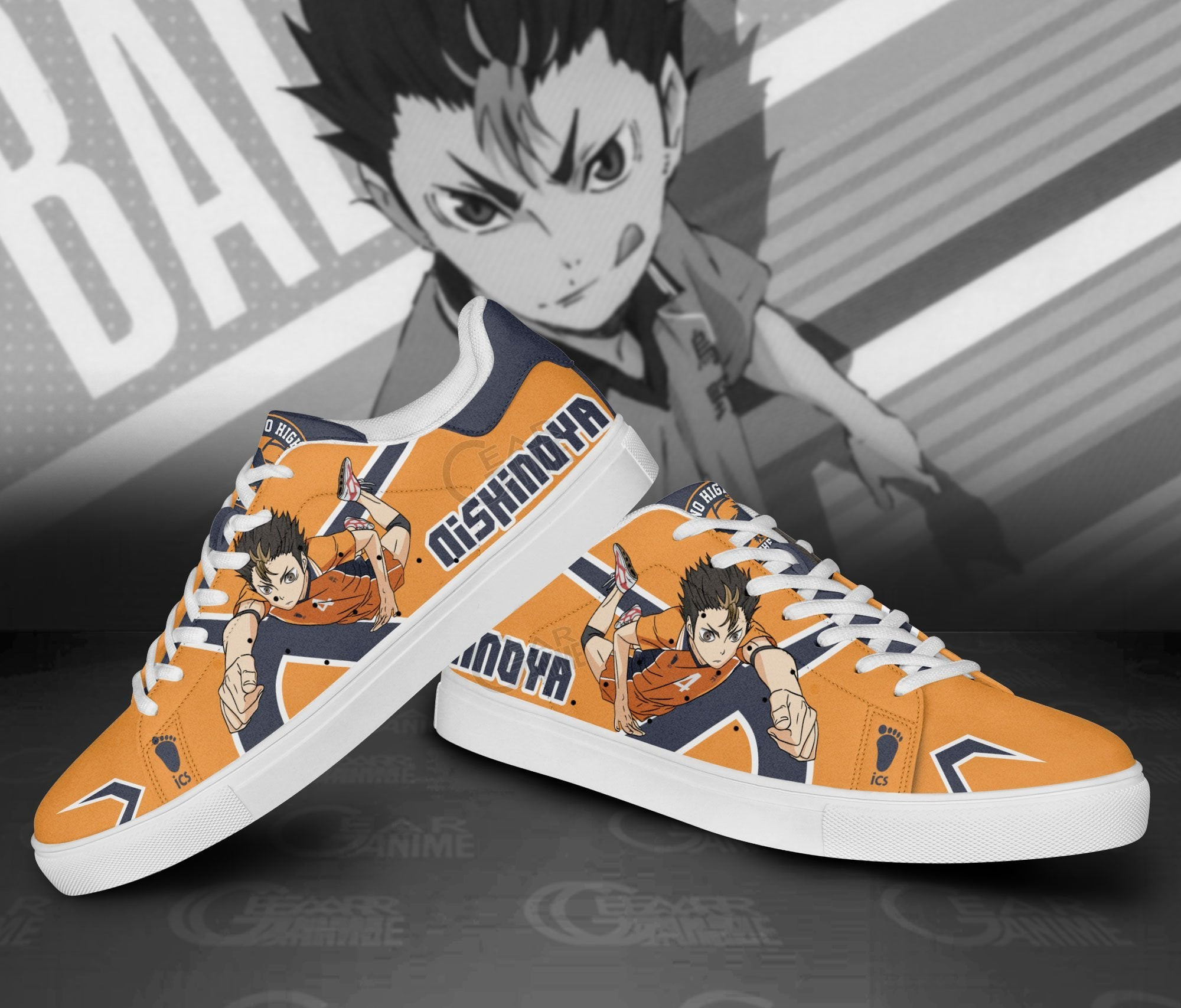 Yu Nishinoya Skate Shoes Custom Haikyuu Anime Shoes