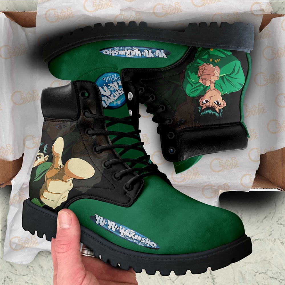 Yu Yu Hakusho Yusuke Urameshi Boots Anime Custom Shoes