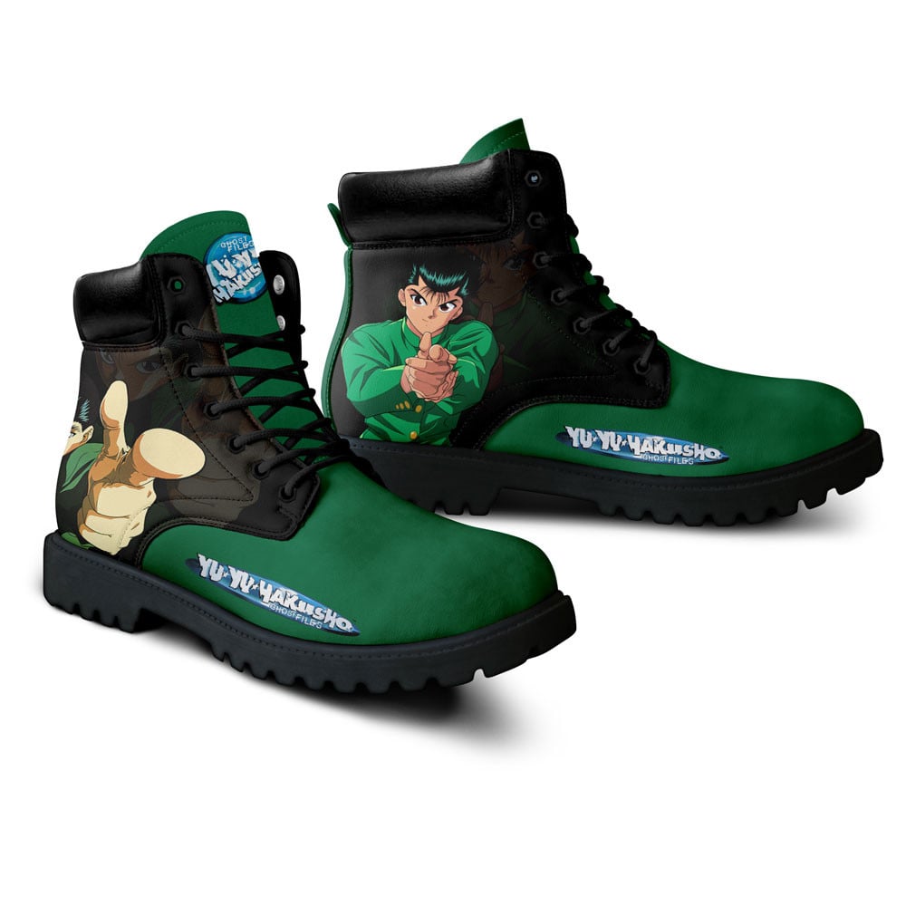 Yu Yu Hakusho Yusuke Urameshi Boots Anime Custom Shoes