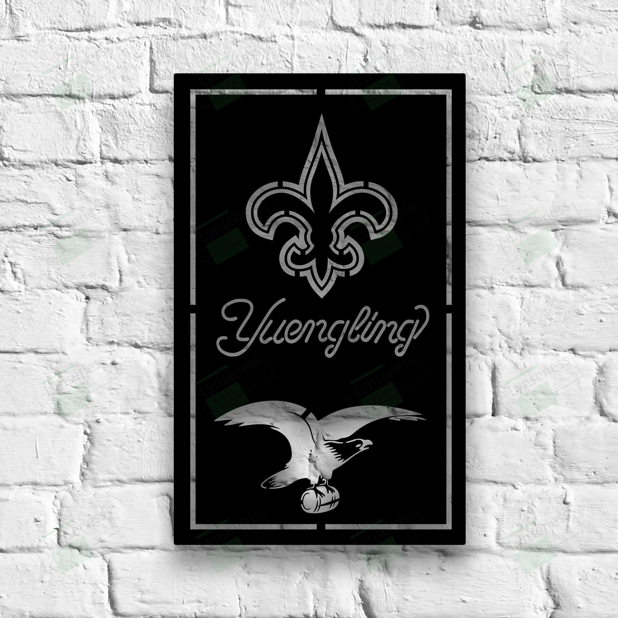 Yuengling Bar New Orleans Saints Est. 1967 Metal Sign – Led light sign Yuengling Bar New Orleans Saints Est. 1967 Metal Sign – Led light sign