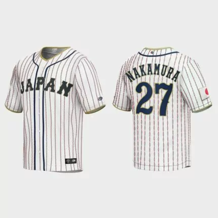 Yuhei Nakamura Japan Baseball 2023 World Baseball Classic Jersey – White Yuhei Nakamura Japan Baseball 2023 World Baseball Classic Jersey – White