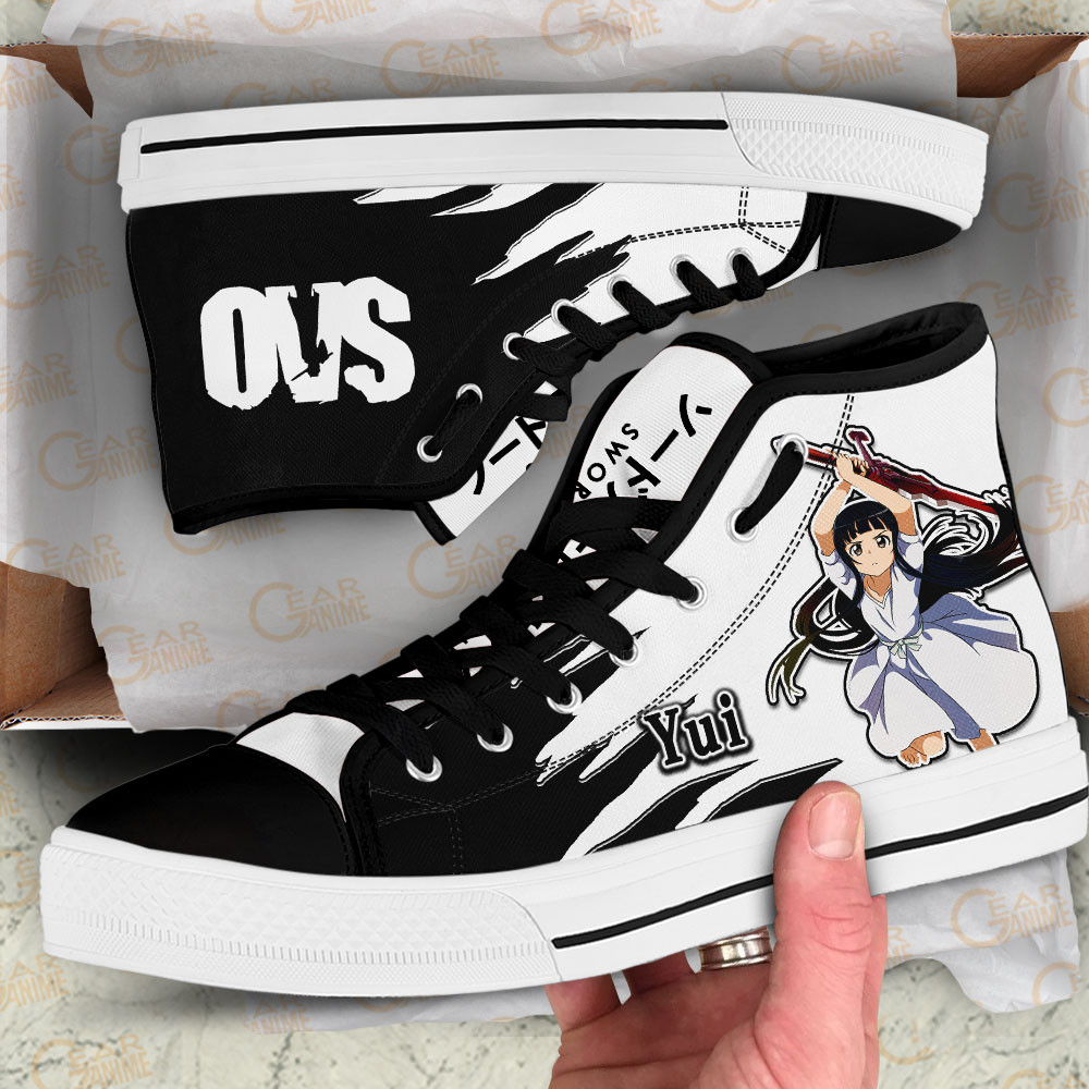 Yui High Top Shoes Custom Sword Art Online Anime Sneakers