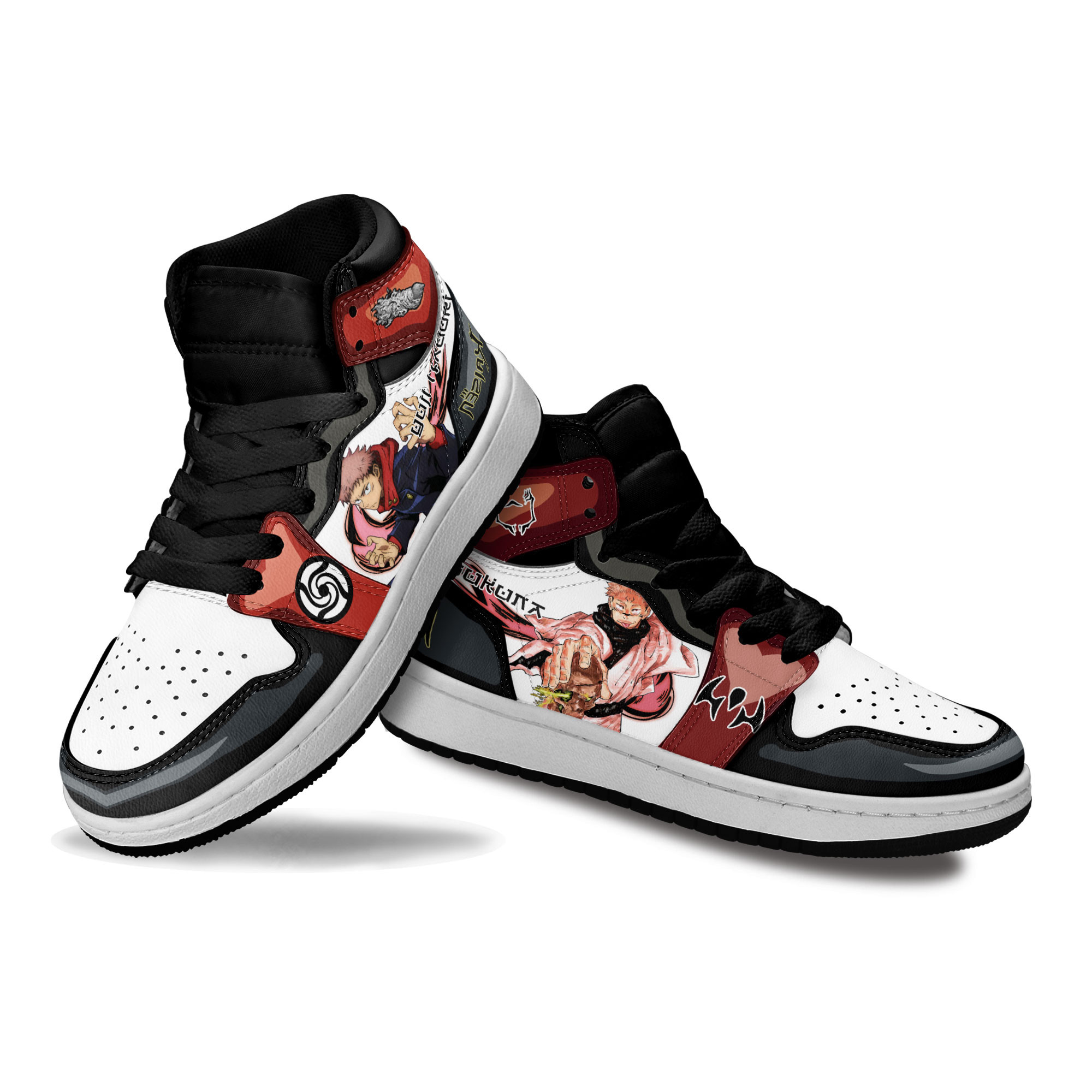 Yuji Itadori and Sukuna Kids Sneakers Custom Jujutsu Kaisen Shoes For Kids