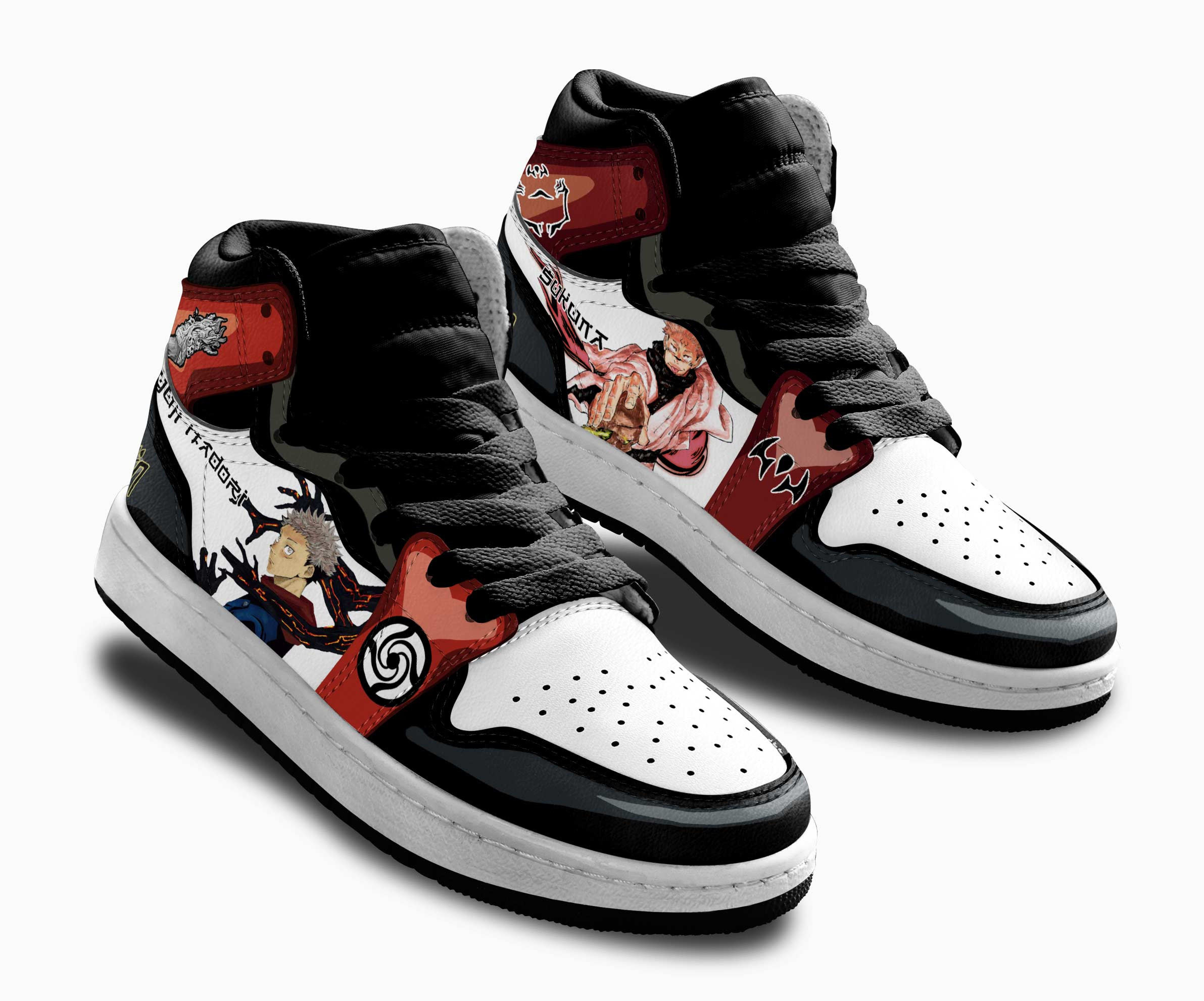 Yuji Itadori and Sukuna Kids Sneakers Custom Jujutsu Kaisen Shoes For Kids
