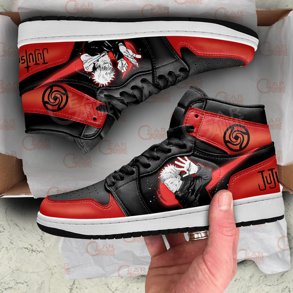 Yuji Itadori JD1s Sneakers Jujutsu Kaisen Anime Shoes, Air Jordan Hightop