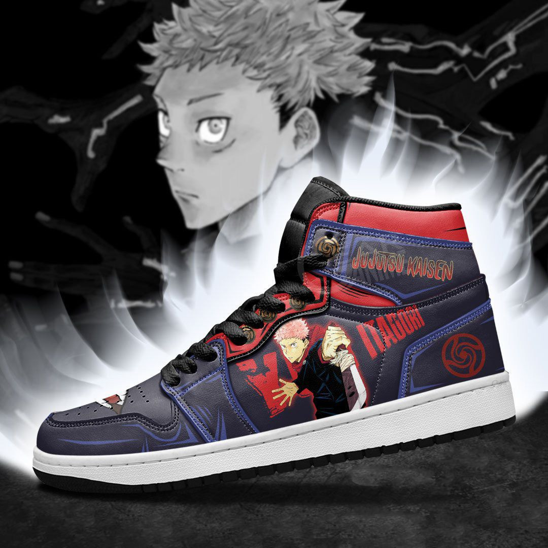 Yuji Itadori Jujutsu Kaisen Anime 1 High Top Air Jordan Sneaker, Air Jordan Hightop