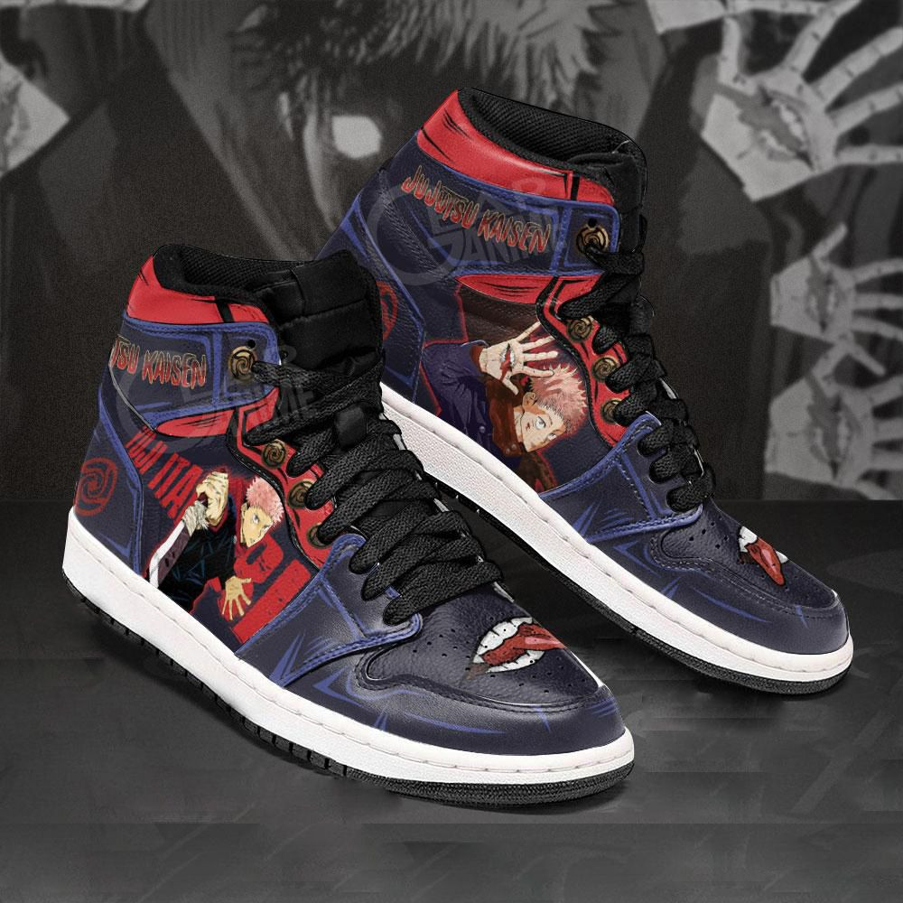 Yuji Itadori Jujutsu Kaisen Anime 1 High Top Air Jordan Sneaker, Air Jordan Hightop