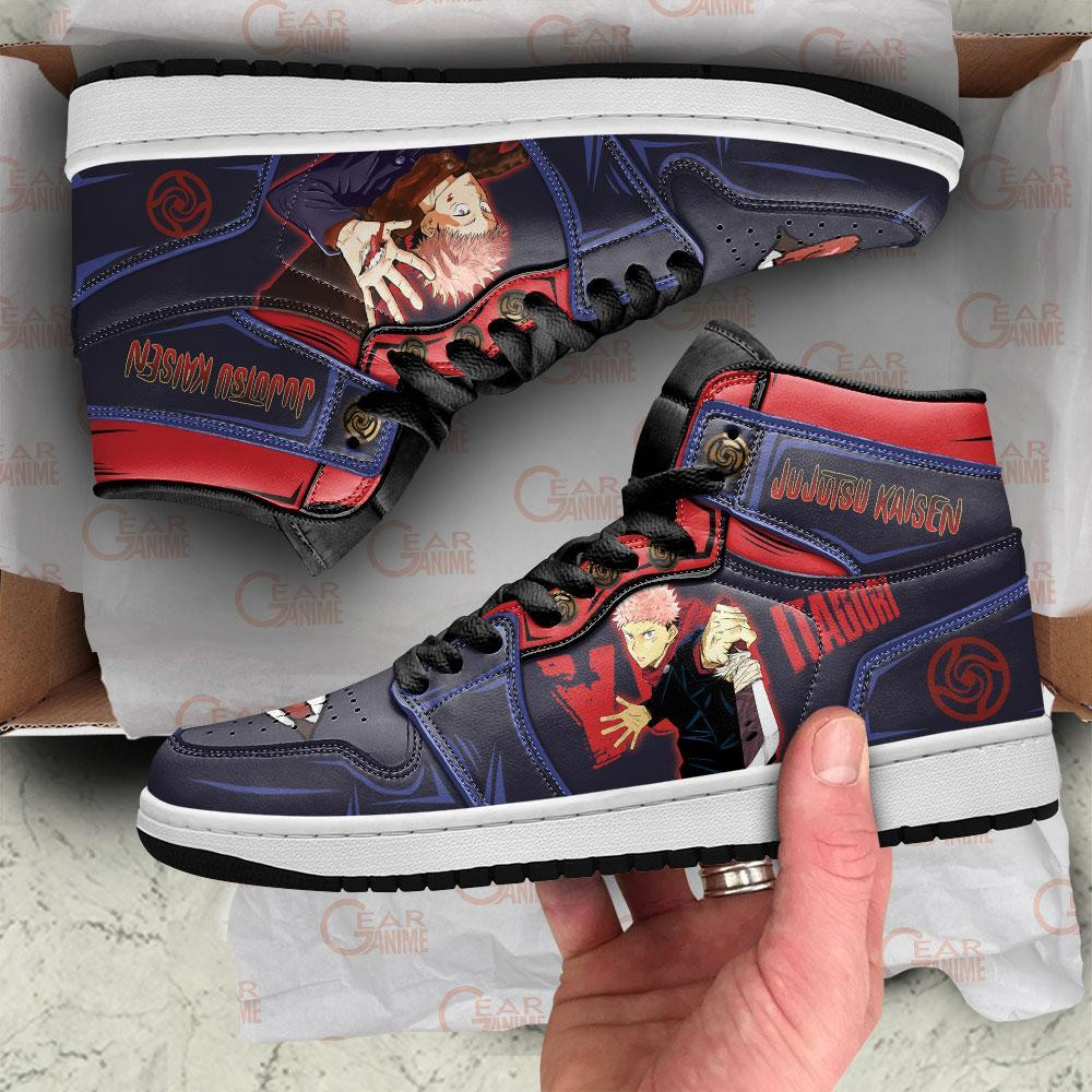 Yuji Itadori Jujutsu Kaisen JD1s Sneakers Anime Shoes, Air Jordan Hightop