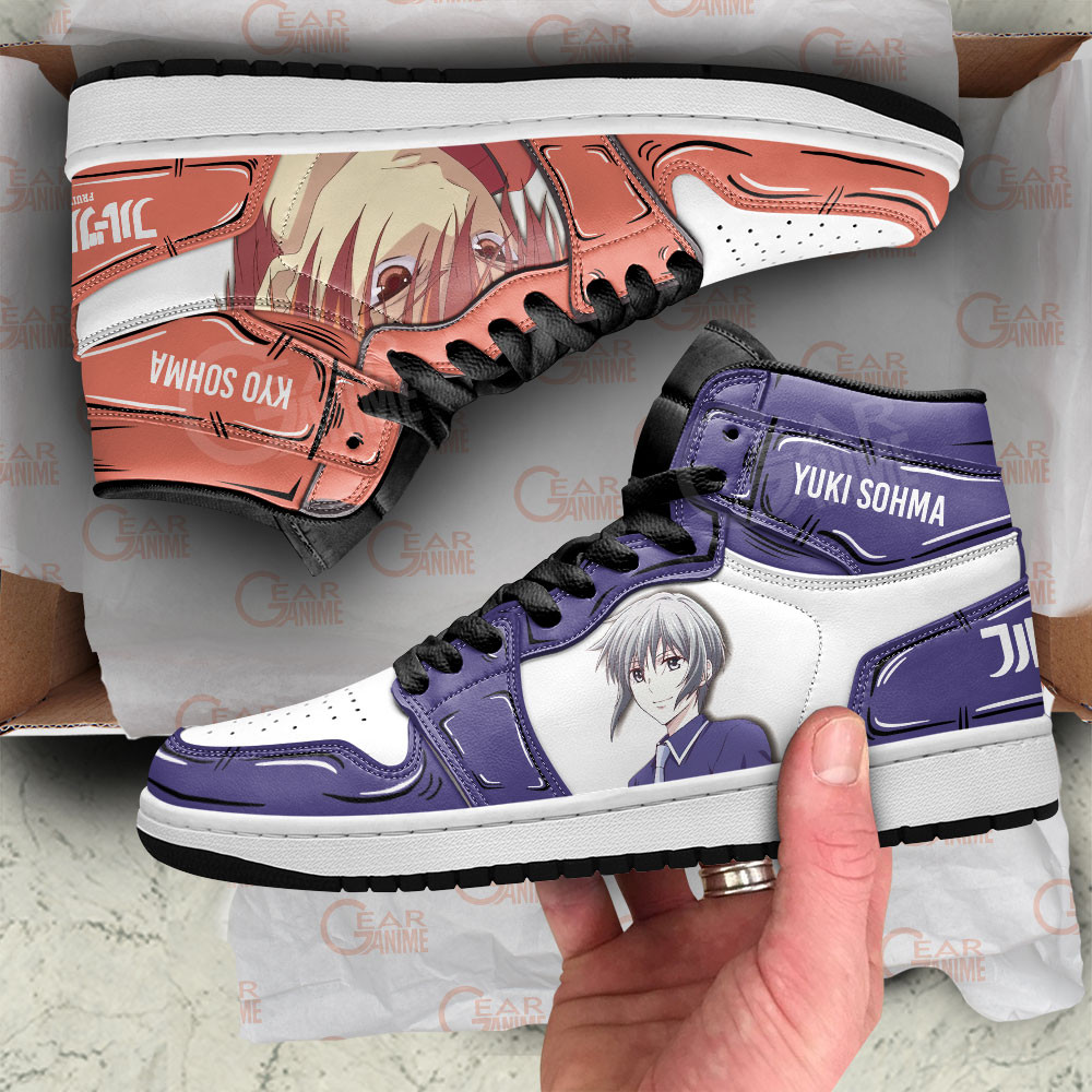 Yuki Sohma and Kyo Sohma JD1s Sneakers Fruits Basket Anime Shoes, Air Jordan Hightop