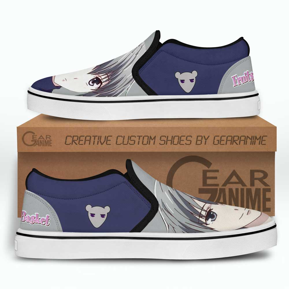 Yuki Sohma Slip-On Shoes Canvas Custom Anime Fruit Basket Shoes