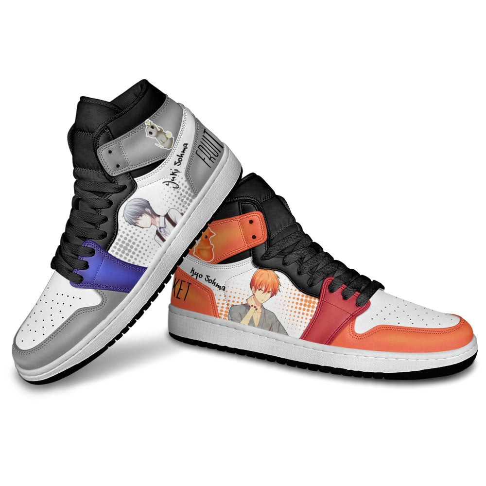 Yuki Souma and Kyou Souma JD1s Sneakers Fruits Basket Anime Shoes, Air Jordan Hightop