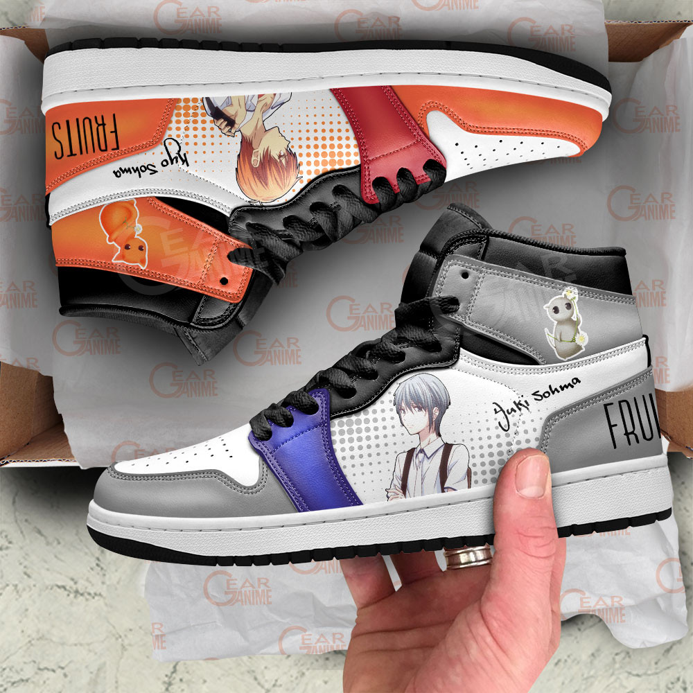 Yuki Souma and Kyou Souma JD1s Sneakers Fruits Basket Anime Shoes, Air Jordan Hightop