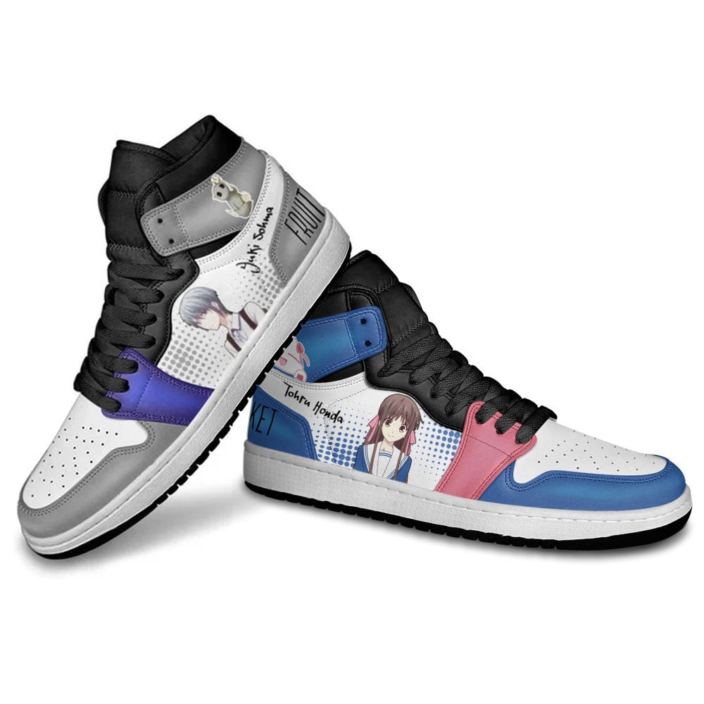 Yuki Souma and Tohru Honda JD1s Sneakers Fruits Basket Anime Shoes, Air Jordan Hightop