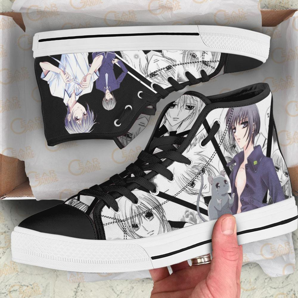 Yuki Souma High Top Shoes Custom Manga Anime Fruits Basket Sneakers