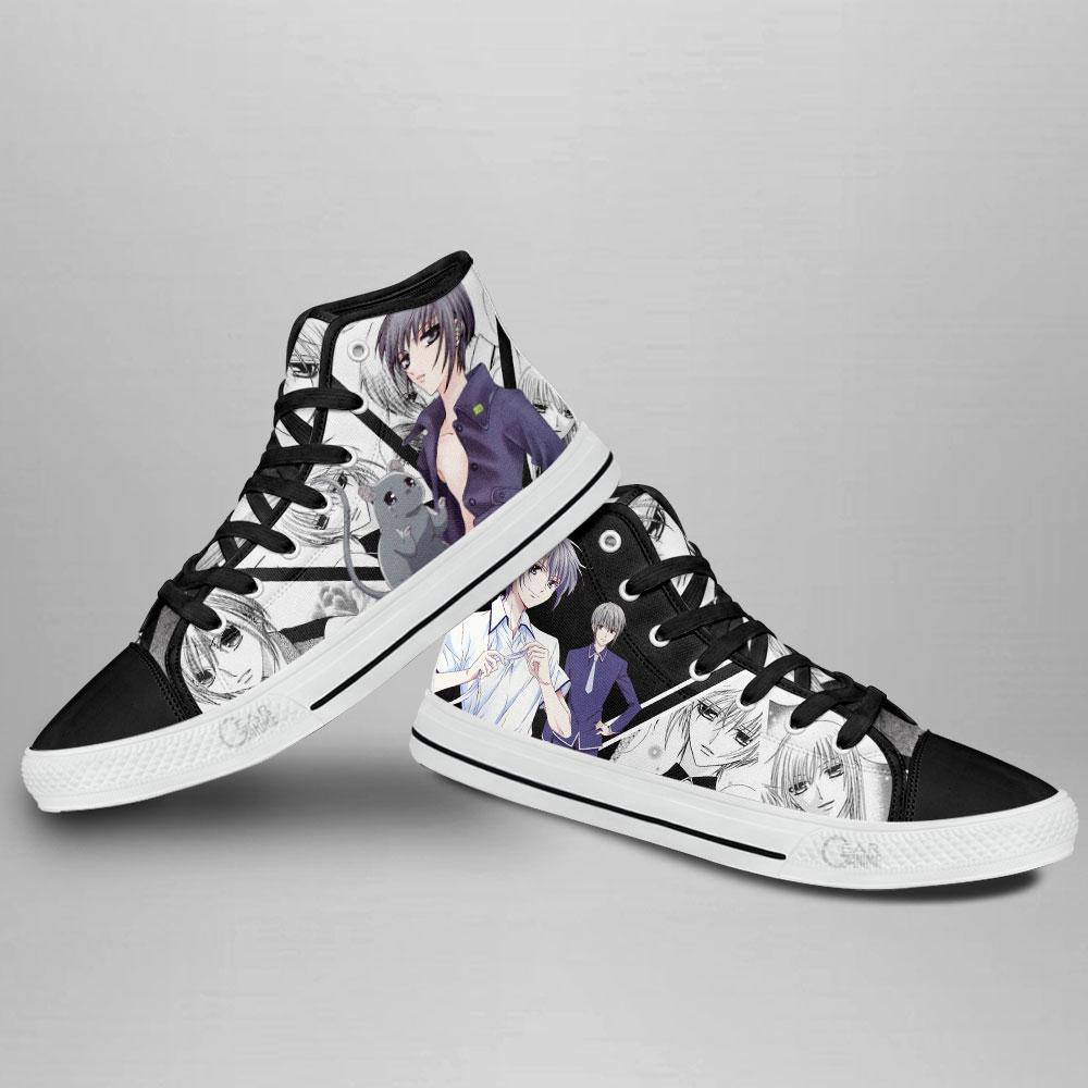 Yuki Souma High Top Shoes Custom Manga Anime Fruits Basket Sneakers