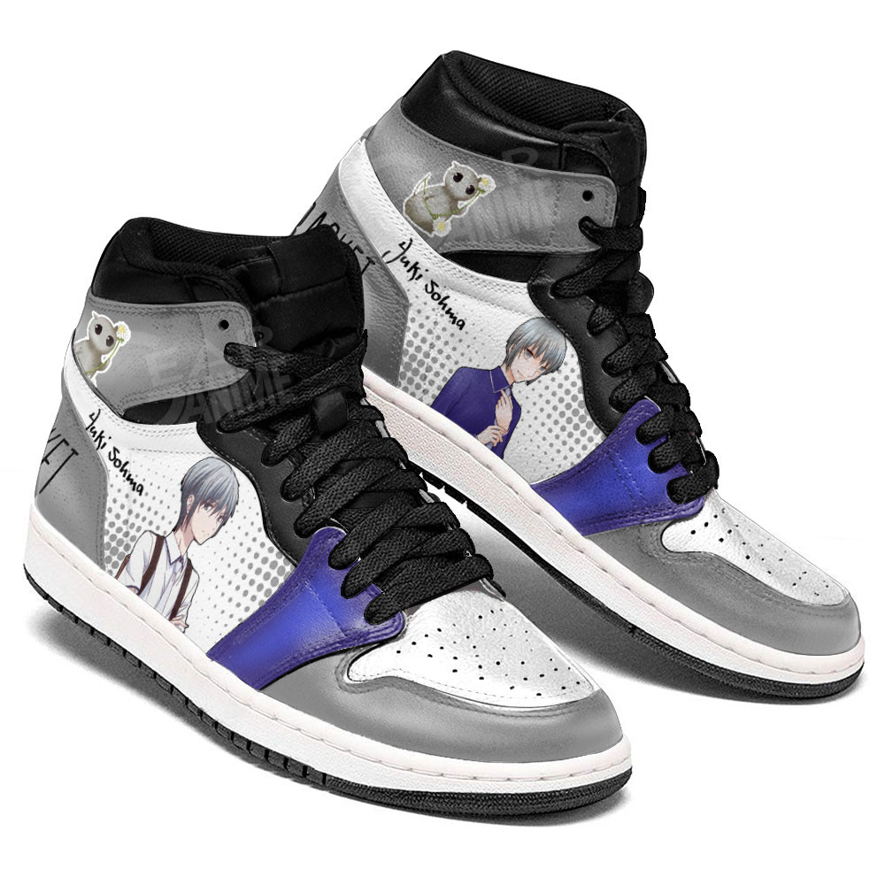 Yuki Souma JD1s Sneakers Fruits Basket Anime Shoes, Air Jordan Hightop