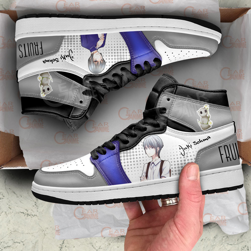 Yuki Souma JD1s Sneakers Fruits Basket Anime Shoes, Air Jordan Hightop
