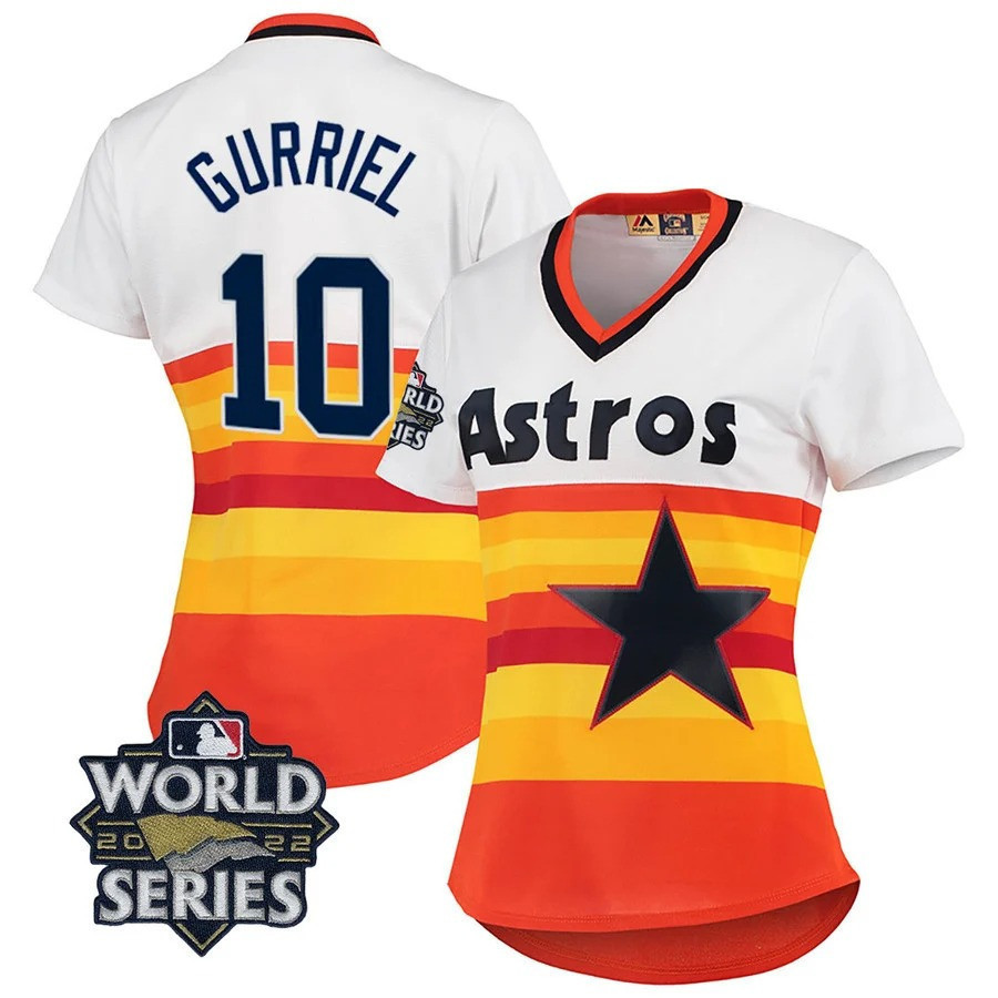 Yuli Gurriel Houston Astros 2022 World Series White Home Cooperstown Collection Player Jersey - All Stitched