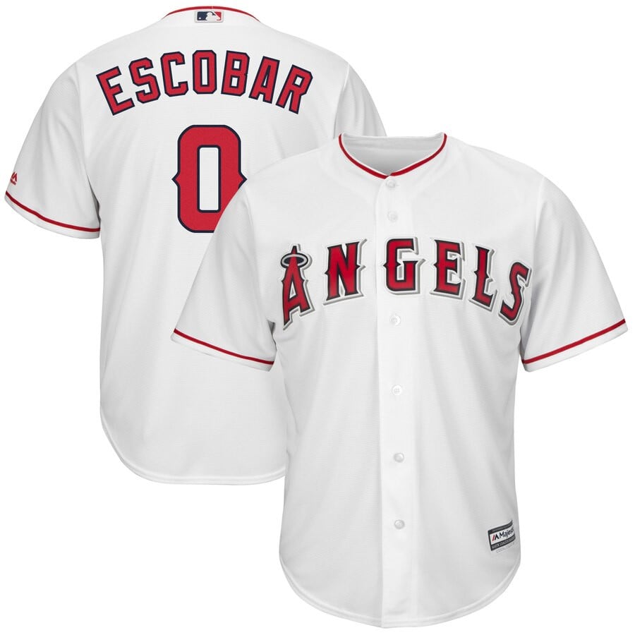 Yunel Escobar Los Angeles Angels Majestic Home Official Cool Base Replica Player Stitched Jersey – White Yunel Escobar Los Angeles Angels Majestic Home Official Cool Base Replica Player Stitched Jersey – White